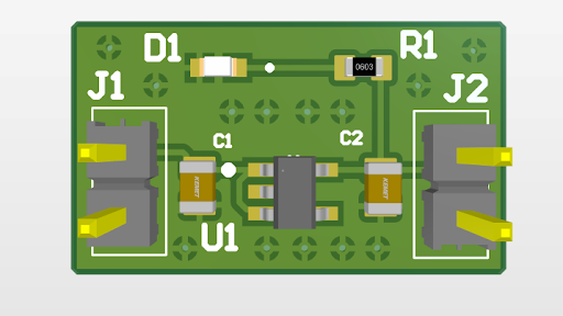 LDO voltage regulator PCB